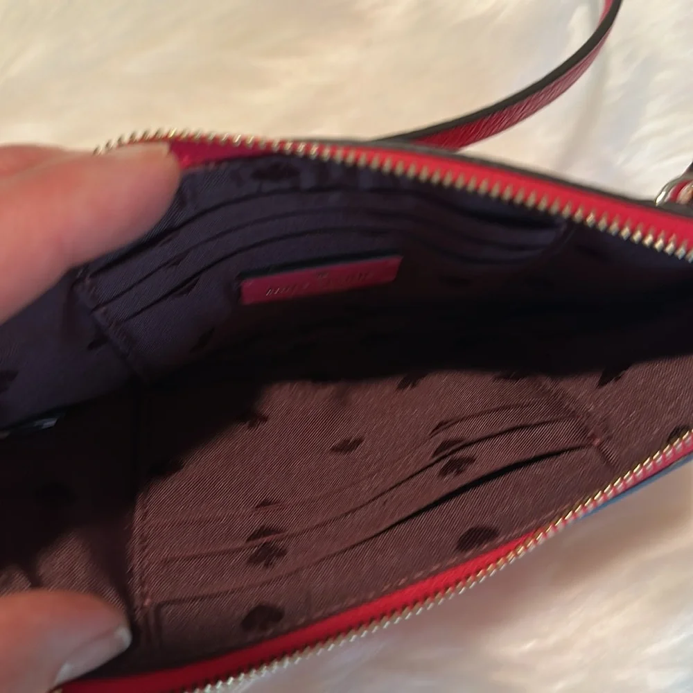 Kate Spade New York Vibrant Fuchsia Red Small Like New Crossbody Bag